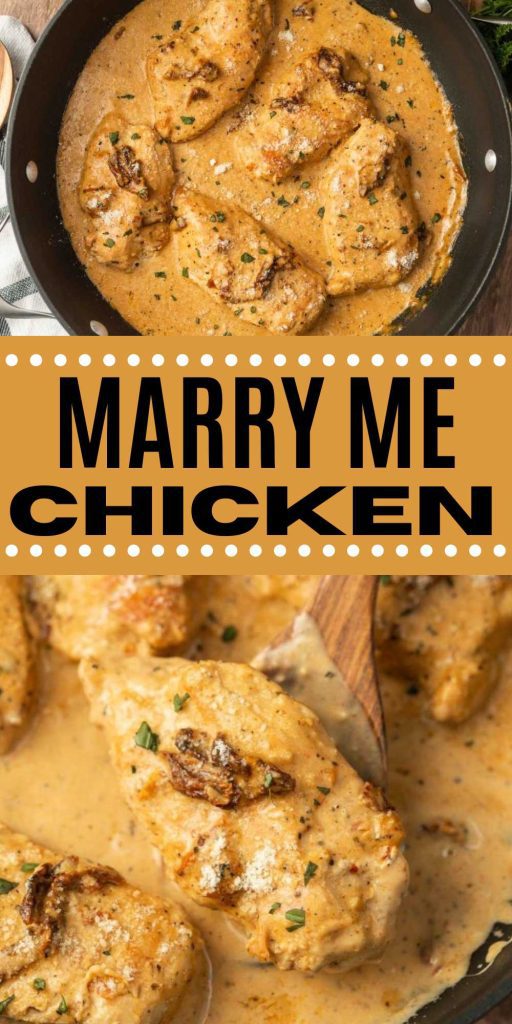 You are going to fall in love with this Marry Me Chicken. It is creamy, delicious and easy to make. Tender chicken cooked in a tasty sauce. This Marry Me Chicken is a family favorite recipe. The chicken breast are cooked in a skillet and then seasoned and simmered in a sun dried tomato sauce. #eatingonadime #marrymechicken #easymarrymechicken