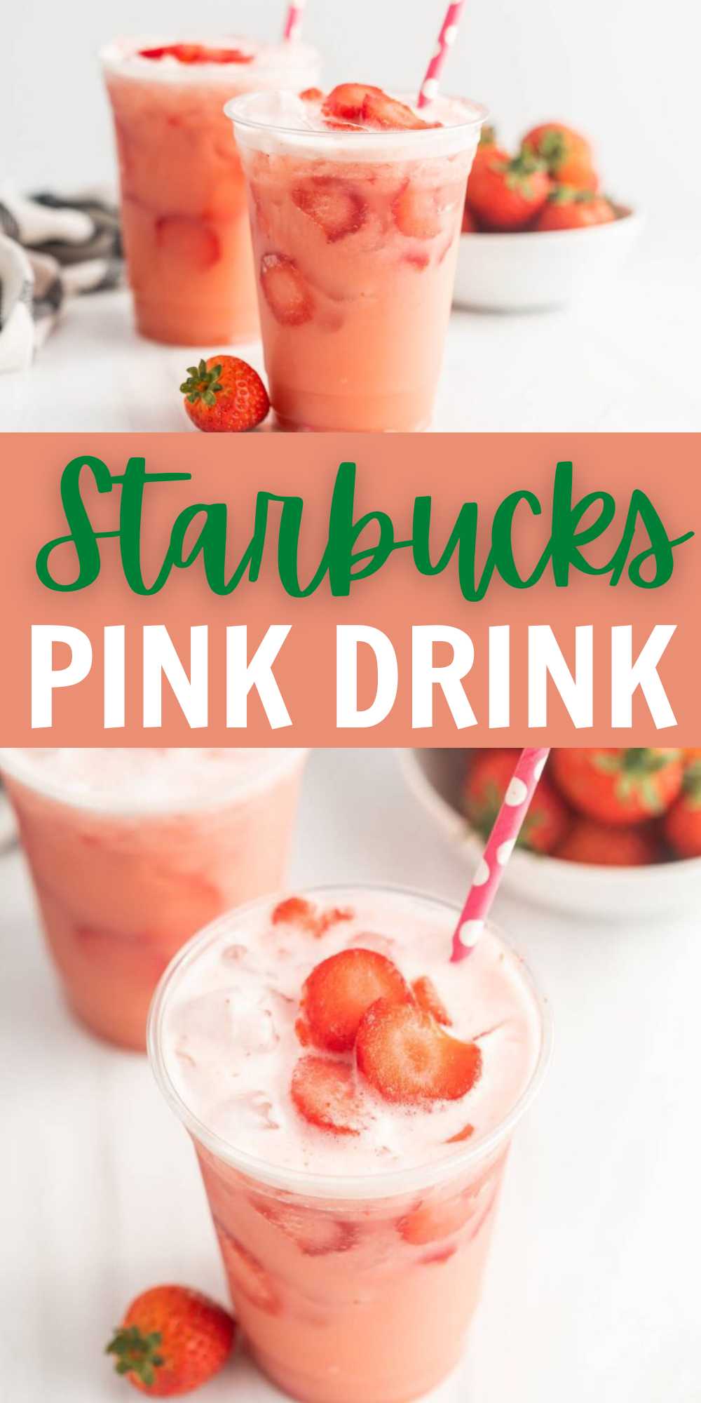 Starbucks Pink Drink can easily be made at home with 5 simple ingredients. Make your favorite drink at home to save time and money. It is creamy, delicious and so refreshing and now I can make it at home. There is nothing fancy about the ingredients, just 5 simple ingredients. #eatingonadime #starbuckspinkdrink #pinkdrink