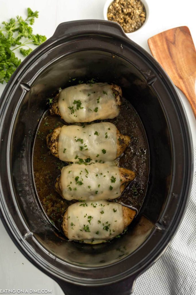 Pesto Chicken in the slow cooker