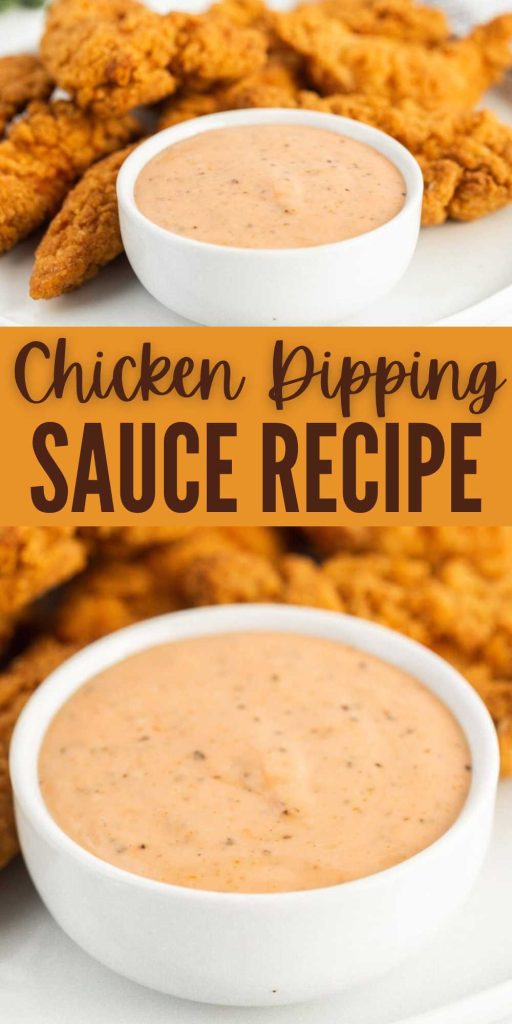 Chicken Dipping Sauce is creamy and tangy and the perfect chicken tender dipping sauce. You only need a few ingredients to make this sauce. Chicken tender dipping sauce is must when we are having fried chicken strips, chicken fingers or chicken nuggets. This delicious sauce is cream, tangy, and sweet and made with simple pantry ingredients. #eatingonadime #chickendippingsauce #dippingsauce #chickfilasauce