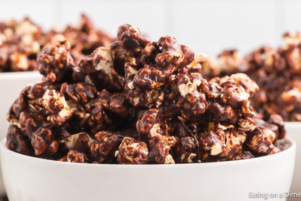 Bowl of Chocolate Popcorn