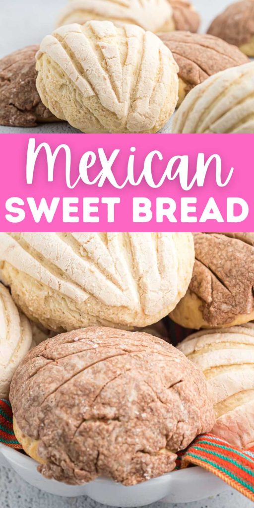 Mexican Sweet Bread can be made at home with simple ingredients. These sweet and fluffy Conchas are a popular sweet bread that are delicious. This sweet bread Mexican recipe is a popular Pan Dulce and now you can make it at home. #eatingonadime #mexicansweetbread #pandulce