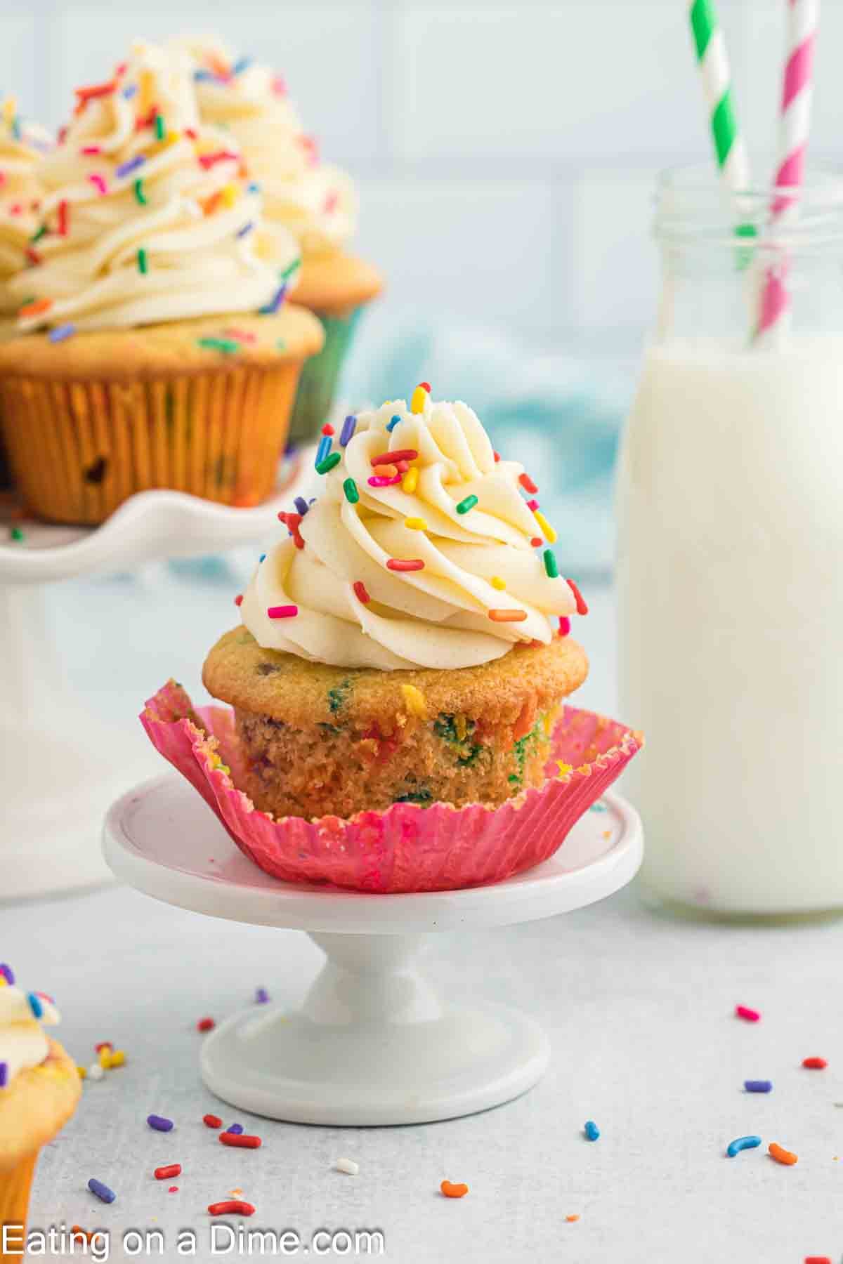 Confetti Cupcakes Eating on a Dime