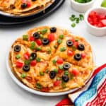 Taco Bell Mexican Pizza on a plate.