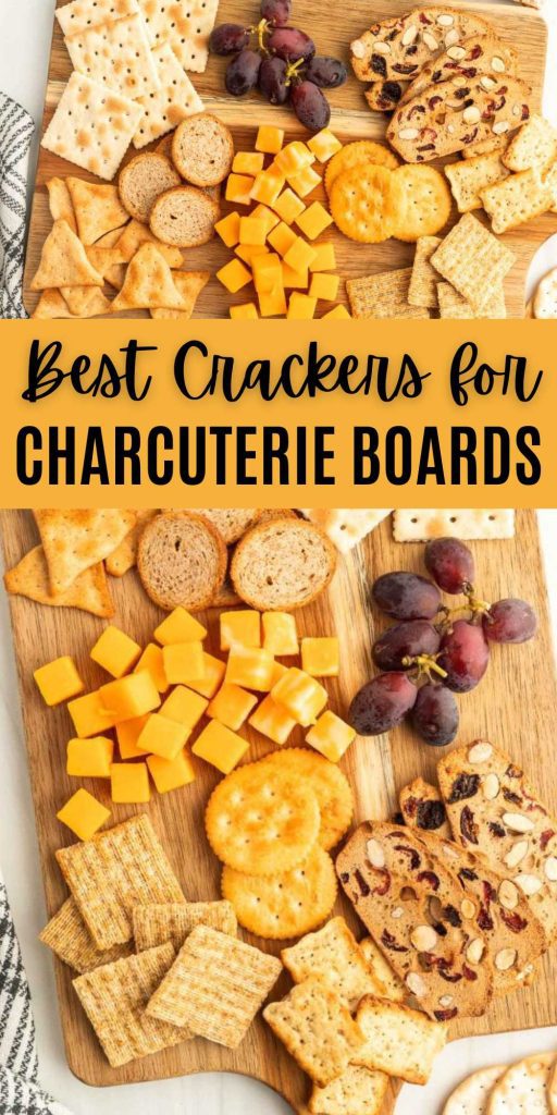 We have gathered the Best Crackers for Charcuterie Boards. Charcuterie boards are the perfect appetizer for all your parties. These 9 crackers make your board charcuterie board complete. Whether you choose a multigrain cracker or a saltine cracker they all go great with your cheese, meat and fruit. #eatingonadime #bestcrackersforcharcuterieboards #charcuterieboards #crackers