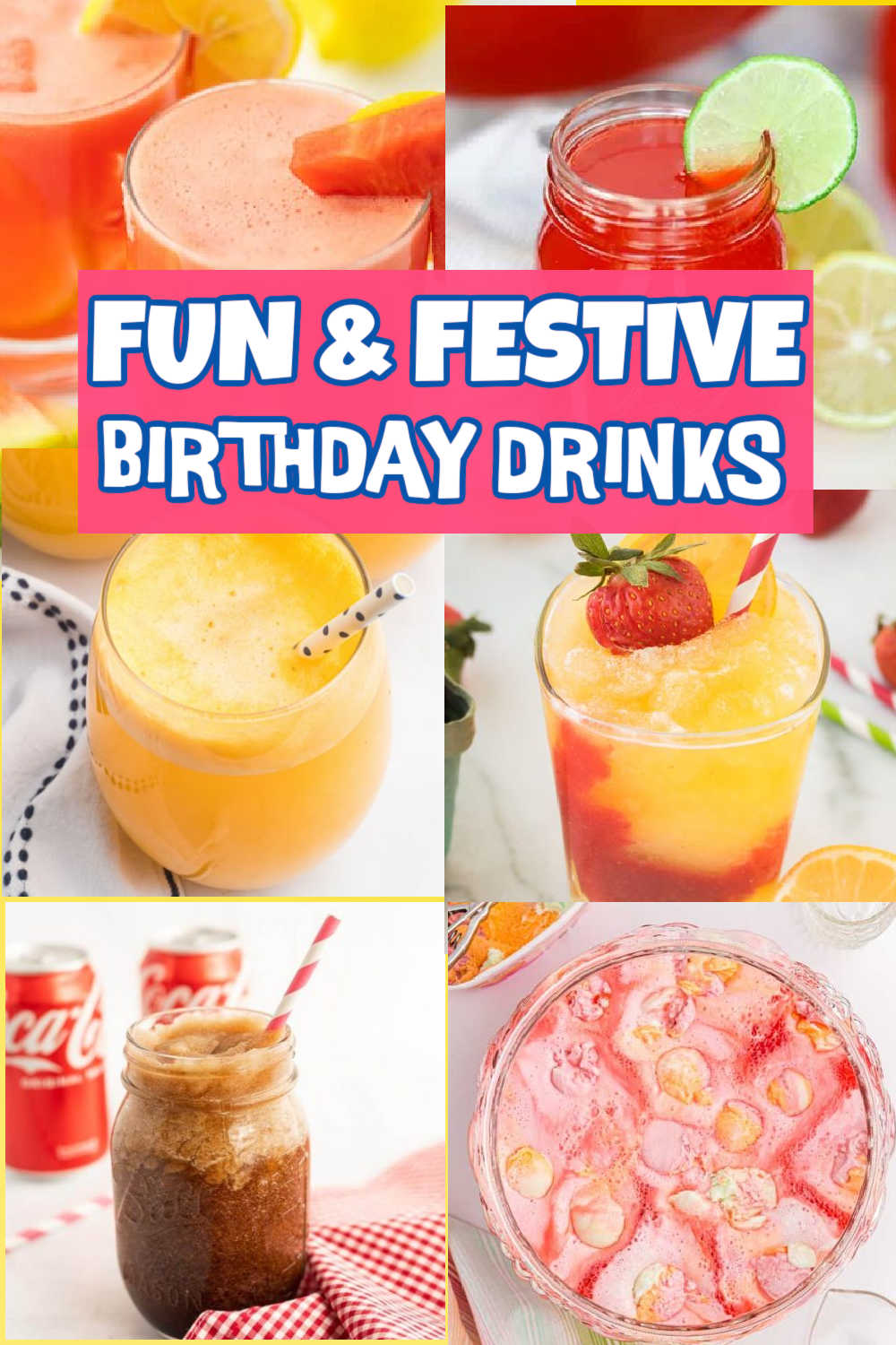 Make one of these 47 Birthday Drinks to celebrate someone special. Choose from cocktails or mocktails for a delicious signature drink. We love making special drinks when we are hosting a party. Birthday celebrations are no different. There are so many options but we have gathered 47 of our favorites. #eatingonadime #birthdaydrinks #birthdaydrinkrecipes