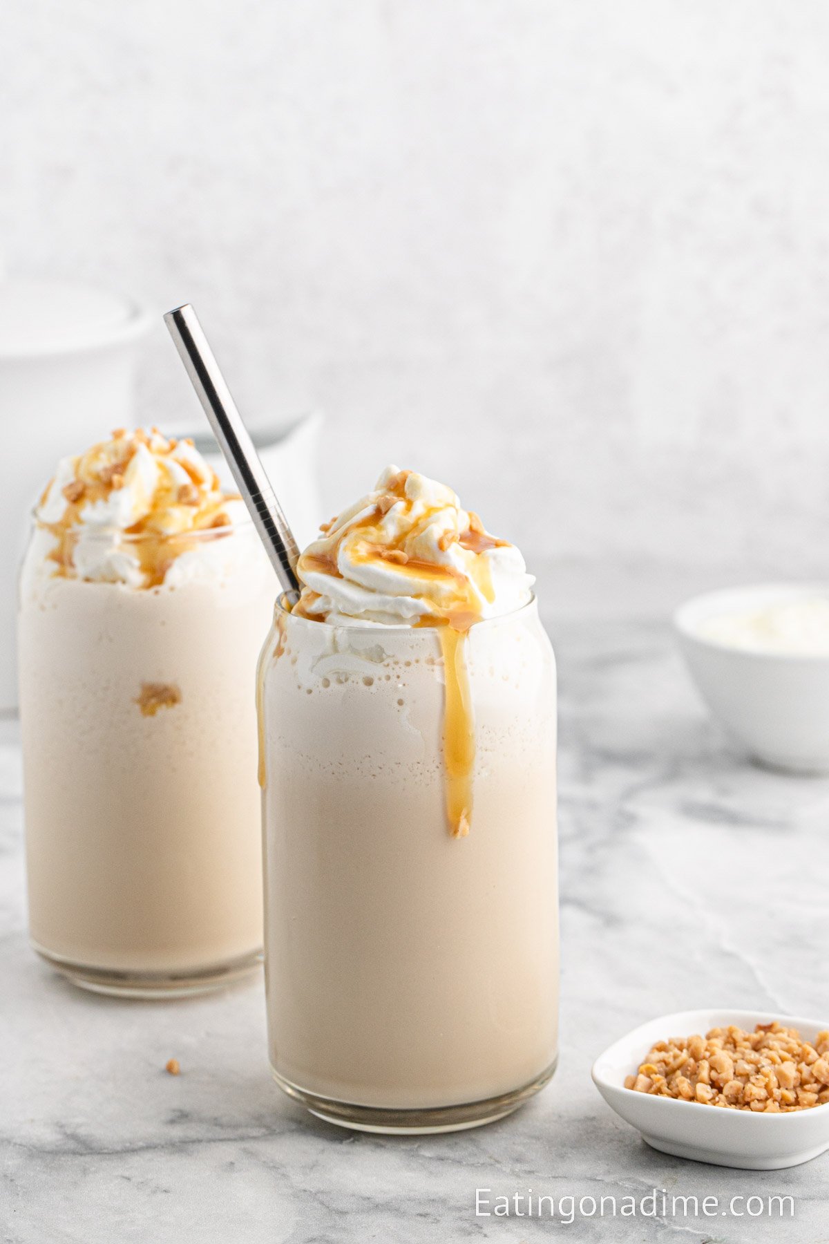 Starbucks Ribbon Crunch Frappuccino Recipe in a glass 