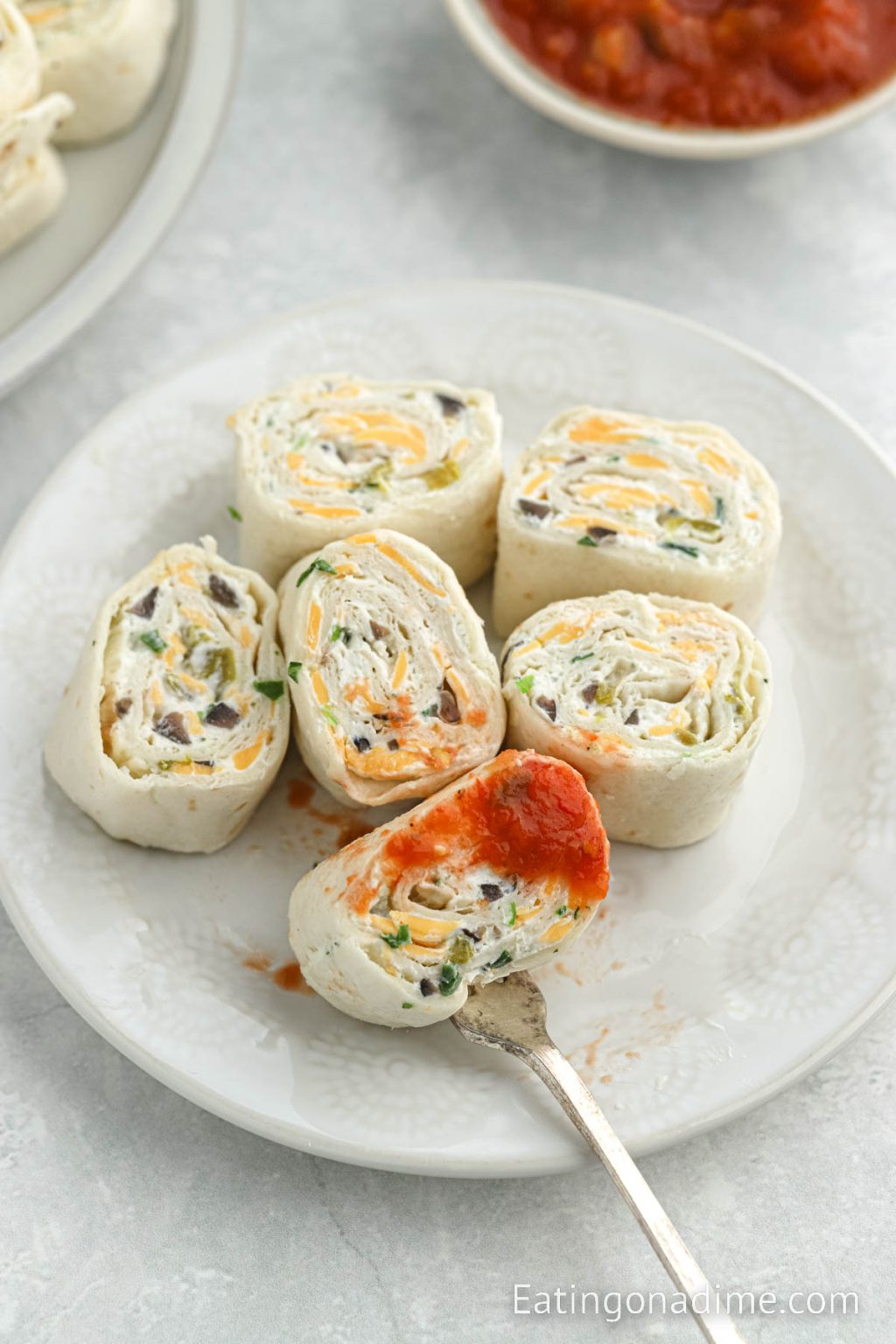 Cream Cheese Tortilla Roll Ups - Eating on a Dime