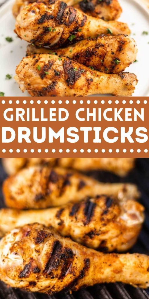 Grilled Chicken Drumsticks are inexpensive to make and flavorful on the grill. From the crispy skin to the perfect seasoning, it is amazing. Whether you use a charcoal grill or a gas grill, this chicken will be absolutely delicious. Get dinner on the table fast for a meal everyone will enjoy without much work or expense. #eatingonadime #grilledchickendrumsticks #drumsticks #grilledchicken