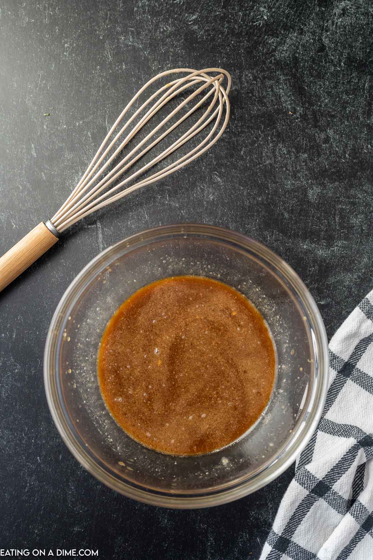 Sauce ingredients mixed in a bowl