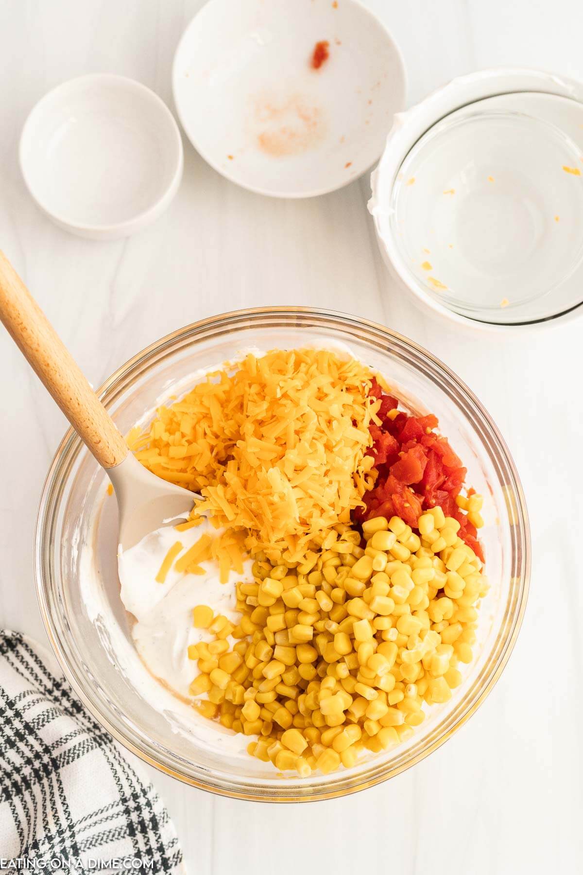 Adding the ingredients to the bowl