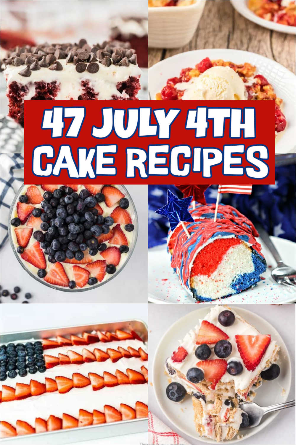 If there’s one thing that rivals fireworks every 4th of July, it’s the 4th of July cake. Make these easy and delicious cakes for your party! We’ve rounded up some of the best 4th of July cake recipes that will satisfy everyone's sweet craving. #eatingonadime #4thofjulycakes #cakerecipesforjuly4th #4thofjulydesserts