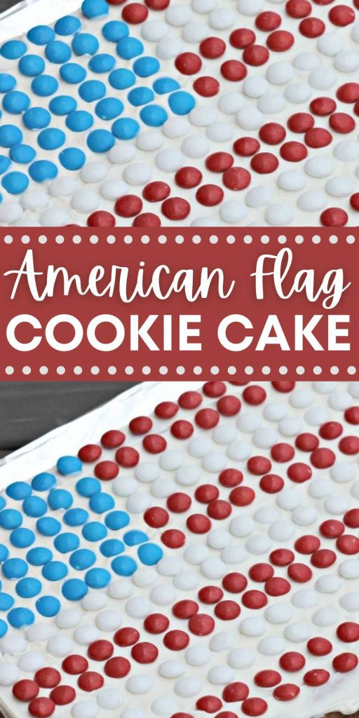 This American Flag Cookie Cake Recipe is super simple to make. It is the best 4th of July dessert recipe . You will be shocked how easy it is to make. Celebrate this holiday season with this easy recipe. #eatingonadime #americanflagcookiecake #cookiecake #redwhiteandbluedesserts