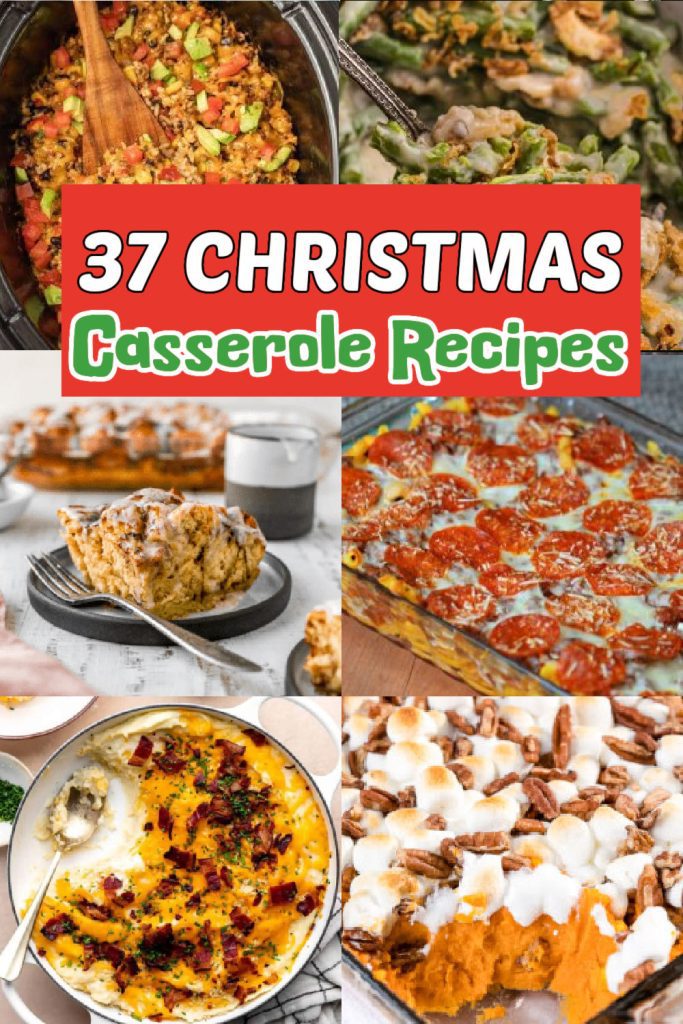 Get ready to bring holiday cheer to the dinner table with 37 of the best Christmas casserole recipes. From savory to sweet, we've got everything covered from main dishes to holiday side dishes. These easy recipes include breakfast, dinner and even keto options. #eatingonadime #christmascasseroles #casserolerecipes