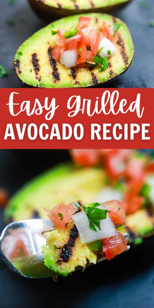 Easy Grilled Avocado Recipe has the most amazing flavor. This recipe is so simple to prepare, absolutely delicious and keto friendly. The perfect side dish to add to your BBQ this summer. #eatingonadime #grilledavocado #avocado