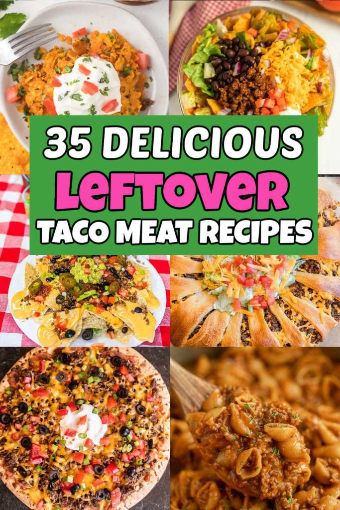 Discover how to make the most of your leftovers with 35 delectable Leftover Taco Meat Recipes. Learn how to use leftover taco meat.  From stuffed peppers to overloaded nachos, there's a wide variety of options. #eatingonadime #leftovertacomeatrecipes #tacomeatleftovers