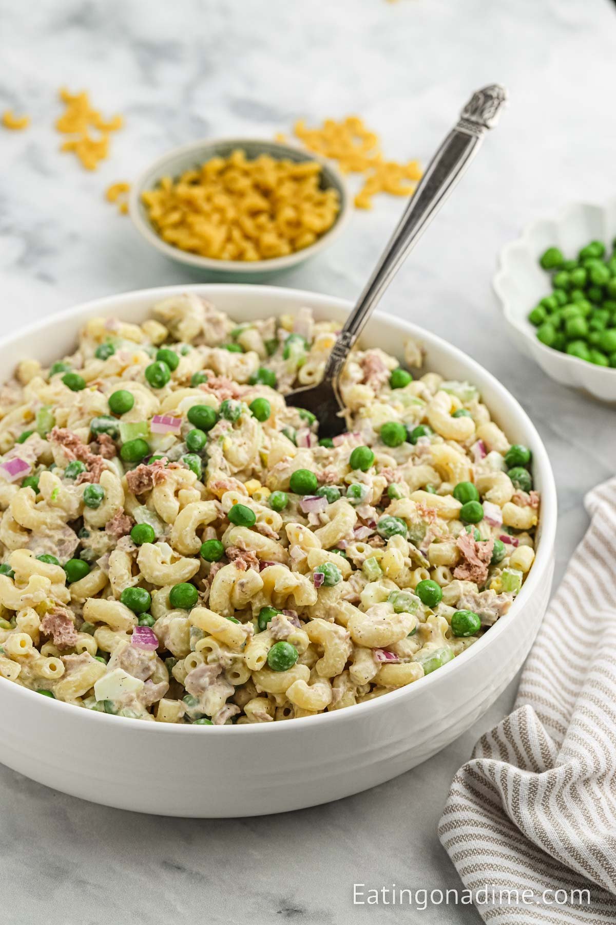 Bowl of Tuna Macaroni Salad 