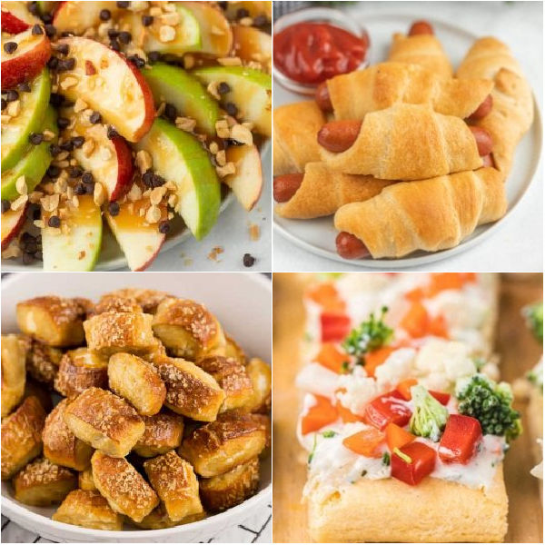 This assortment of 27 kid friendly appetizers will be a hit at your next get together.  Everyone will enjoy these simple appetizers for kids that you can serve anytime. #eatingonadime #kidfriendlyappetizers #appetizers 