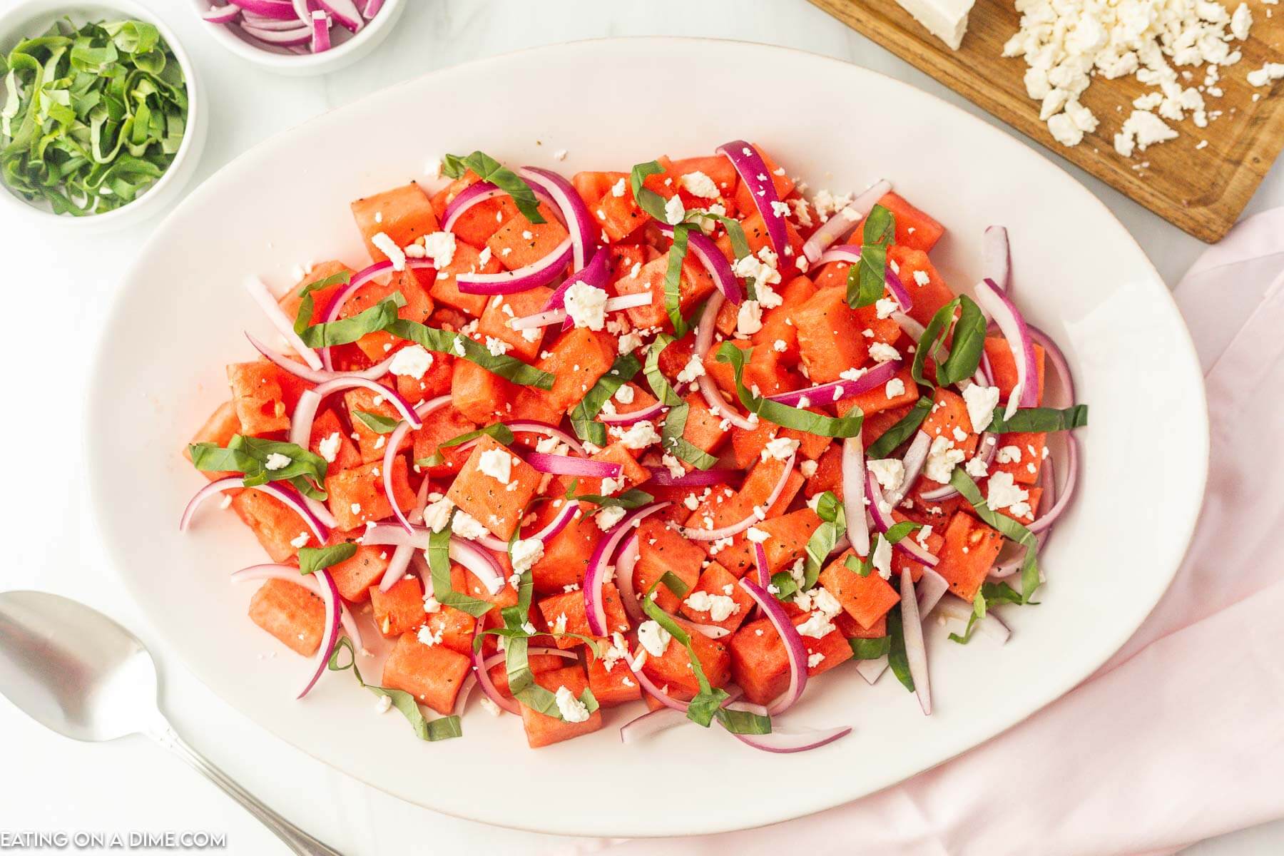 Watermelon Salad with Feta Cheese