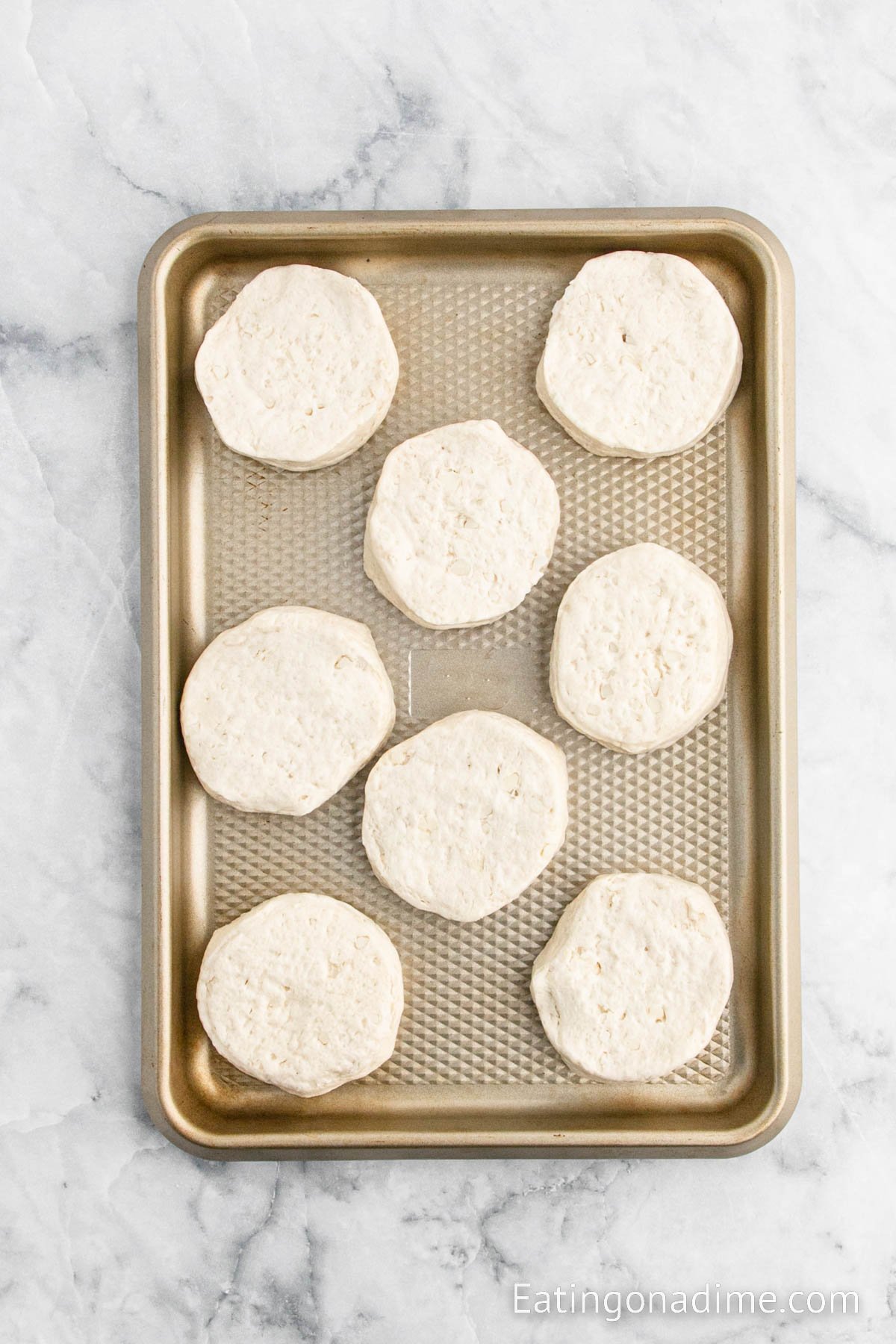 Biscuits on a baking sheet