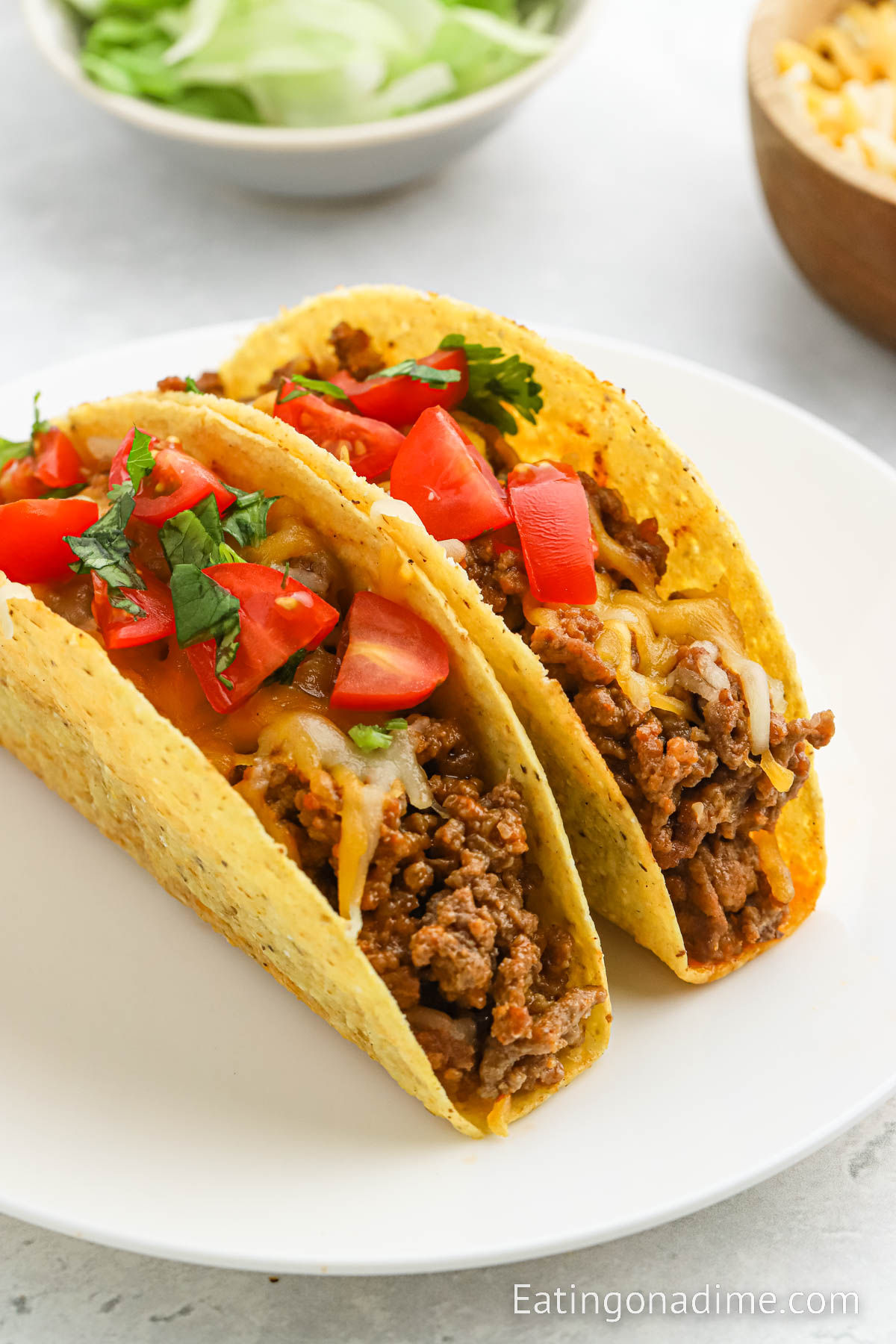 Sloppy Joes tacos on a plate