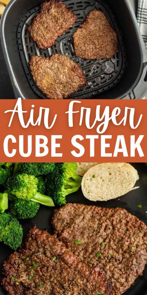 Air Fryer Cube Steak is a delicious and easy to make cube steak. Turn your inexpensive meat into an amazing dinner idea. The delicious seasoning turns this cube steak into a flavorful dinner idea. Add your favorite side dishes for a complete meal idea. #eatingonadime #airfryercubesteak #cubesteak #airfryerrecipes