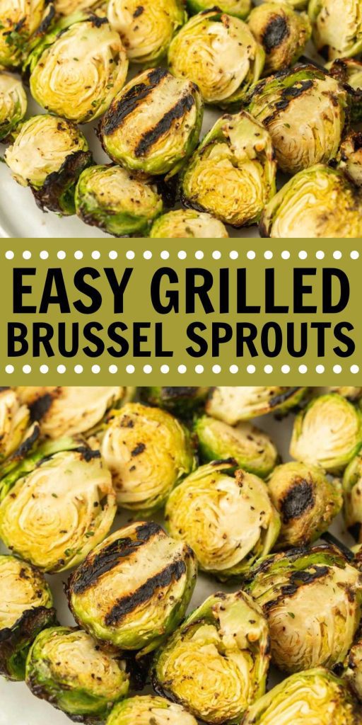 Grilled Brussel Sprouts are coated in olive oil and garlic then threaded on skewers. They take minutes to prepare and make the best side. Cooking Brussel Sprouts is so easy on the grill and you get all of that smoky flavor. Including prep time and grilling time, fresh brussel sprouts take less than 20-25 minutes. #eatingonadime #grilledbrusselsprouts #brusselsprouts