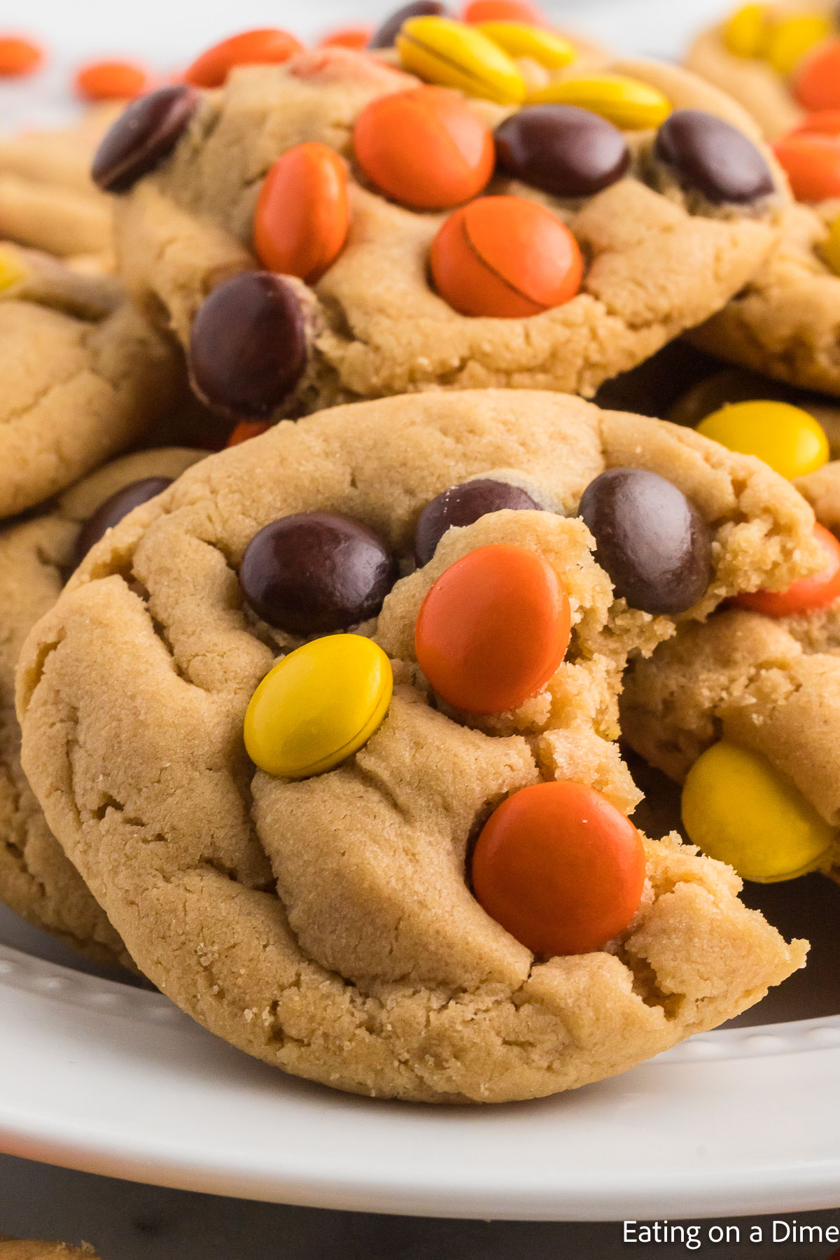 Close up image of Reese's Pieces Cookies 