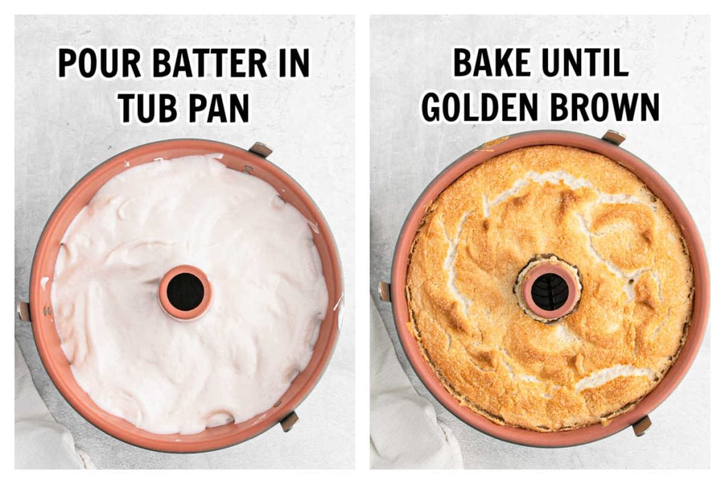 Pouring batter in the pan