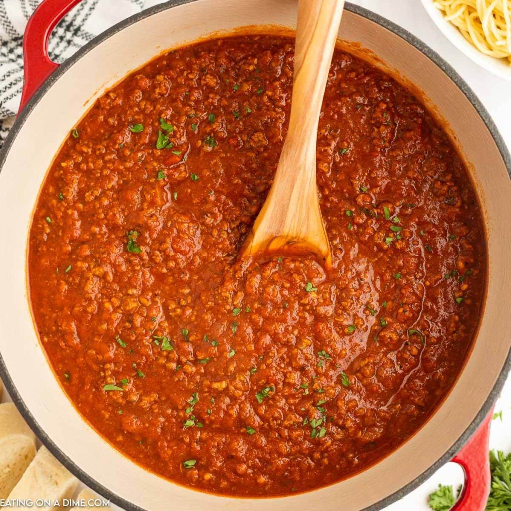 Easy Bolognese Recipe One Pot Eating On A Dime Easy Bolognese Recipe One Pot Eating On A Dime