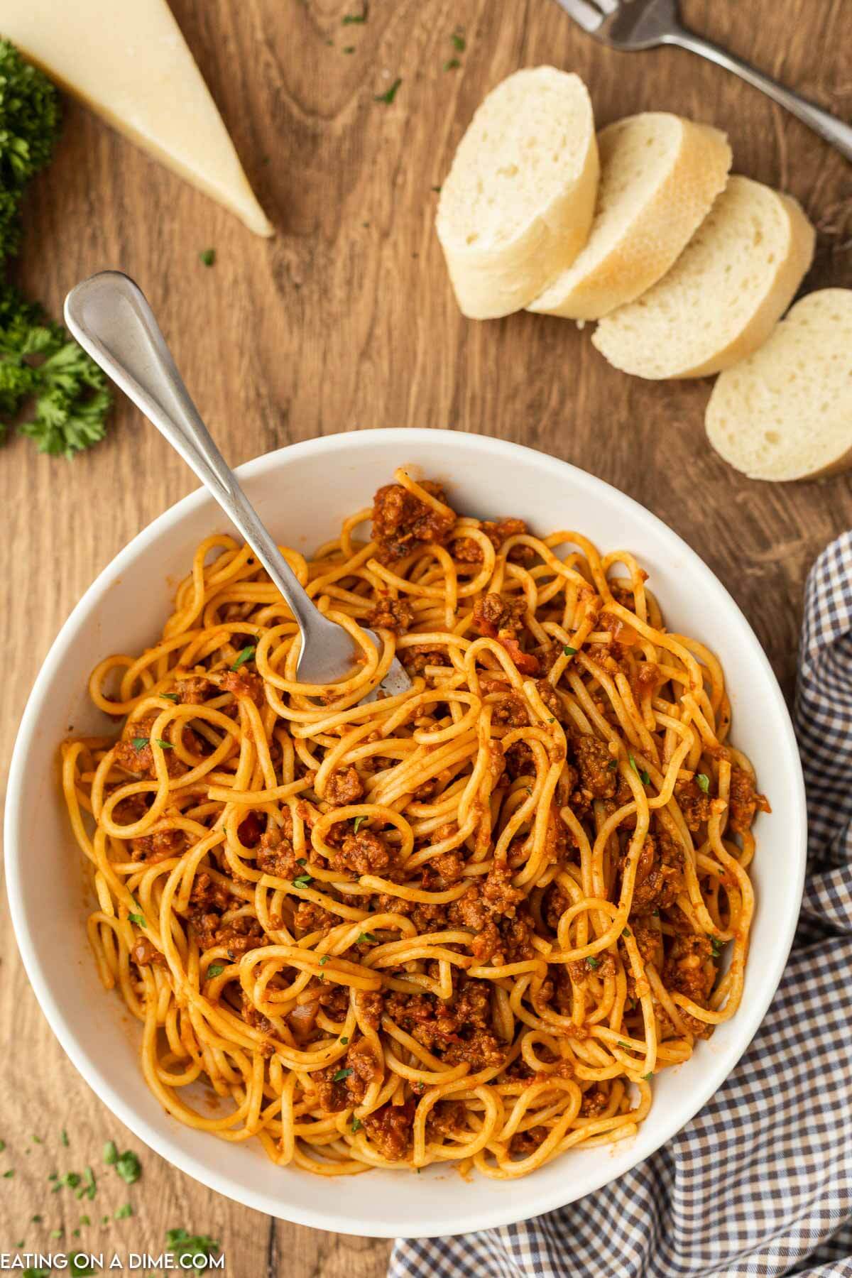 Bowl of Spaghetti Bolognese