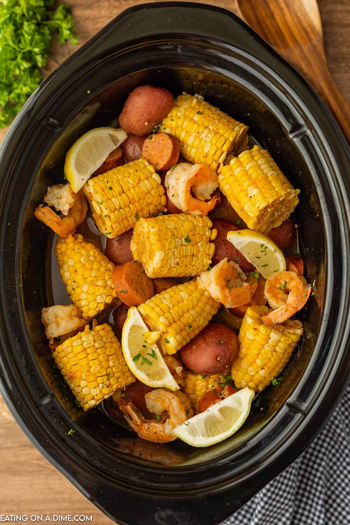 Shrimp boil in the crock pot