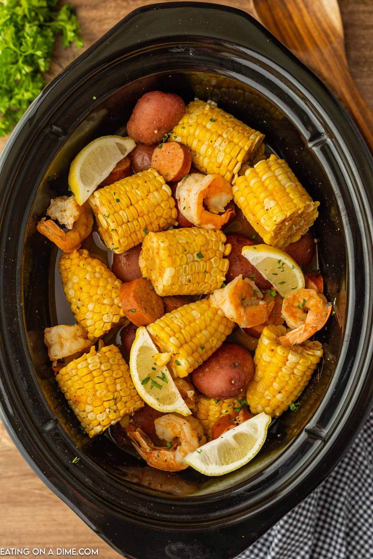 Shrimp boil in the crock pot