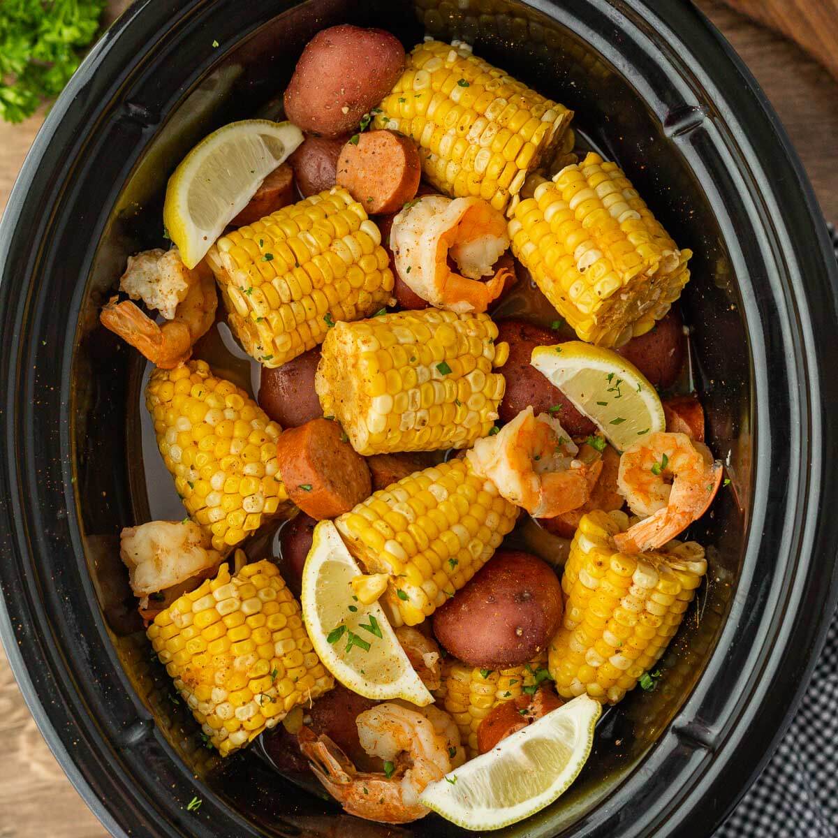 Shrimp boil in the crock pot