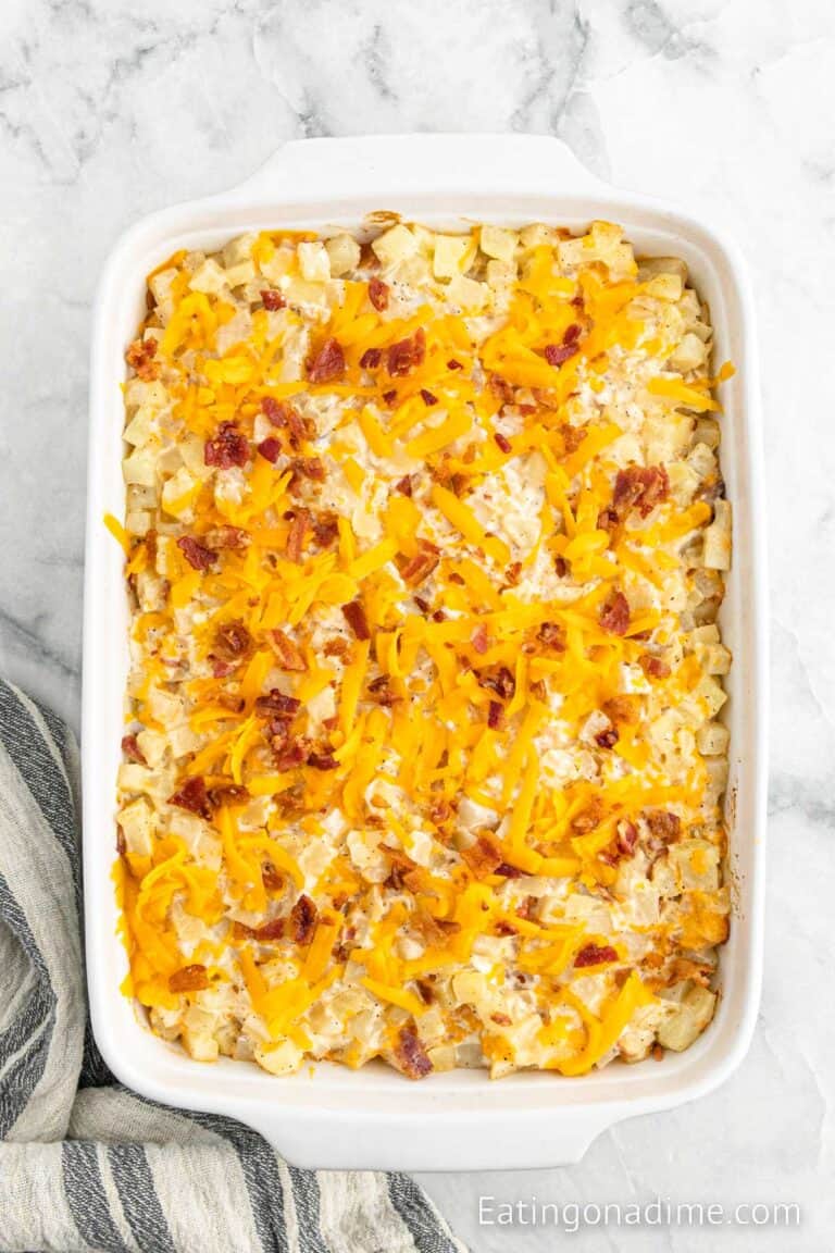 Loaded Baked Potato Casserole - Eating on a Dime