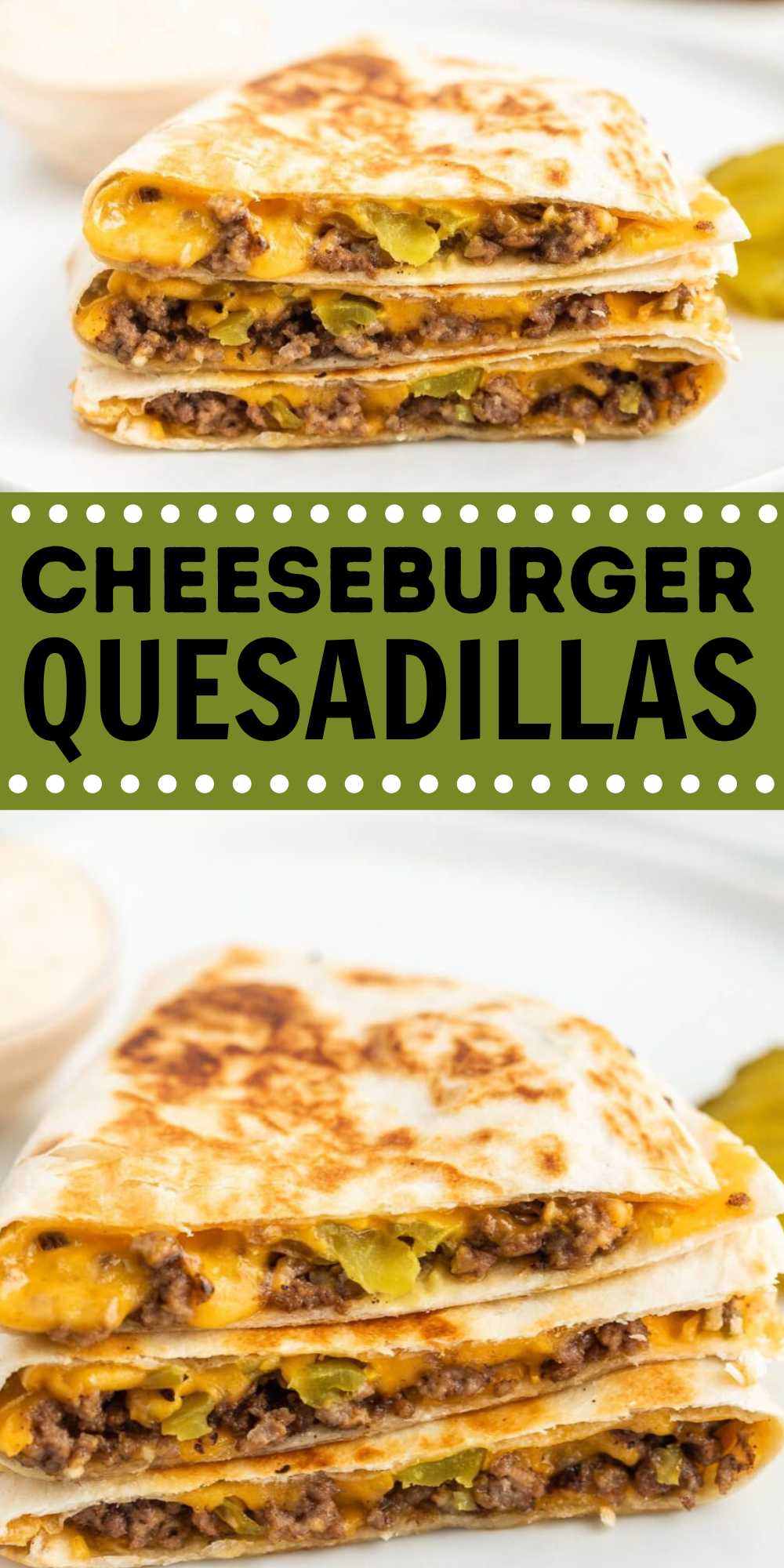 If you love making quesadillas as much as my family, than this Cheeseburger Quesadillas is for you. Fill a flour tortilla with yummy topping. These quesadilla is simple to make with easy ingredients. Making this quesadilla for a quick lunch saves me time and money. Add your favorite sides to complete a delicious meal idea. #cheeseburgerquesadillas #eatingonadime #quesadillas