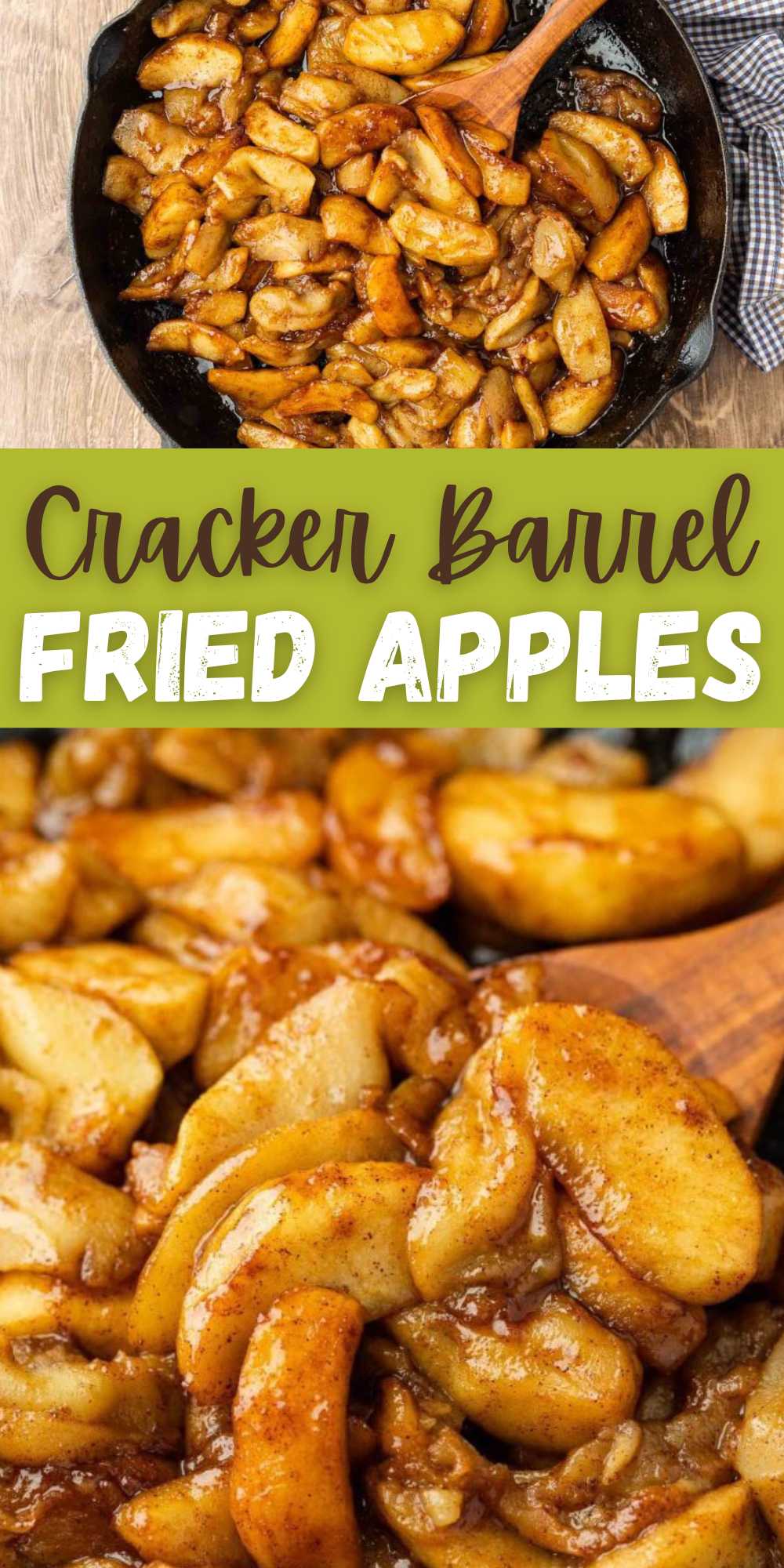 Cracker Barrel Fried Apples is a family favorite recipe. It is easy to make and full of flavor. Fried apples is great served over ice cream. We love the combination of the cinnamon and sugar flavor. It is the perfect sweet treat to serve in many different ways. #eatingonadime #crackerbarrelfriedapples #friedapples