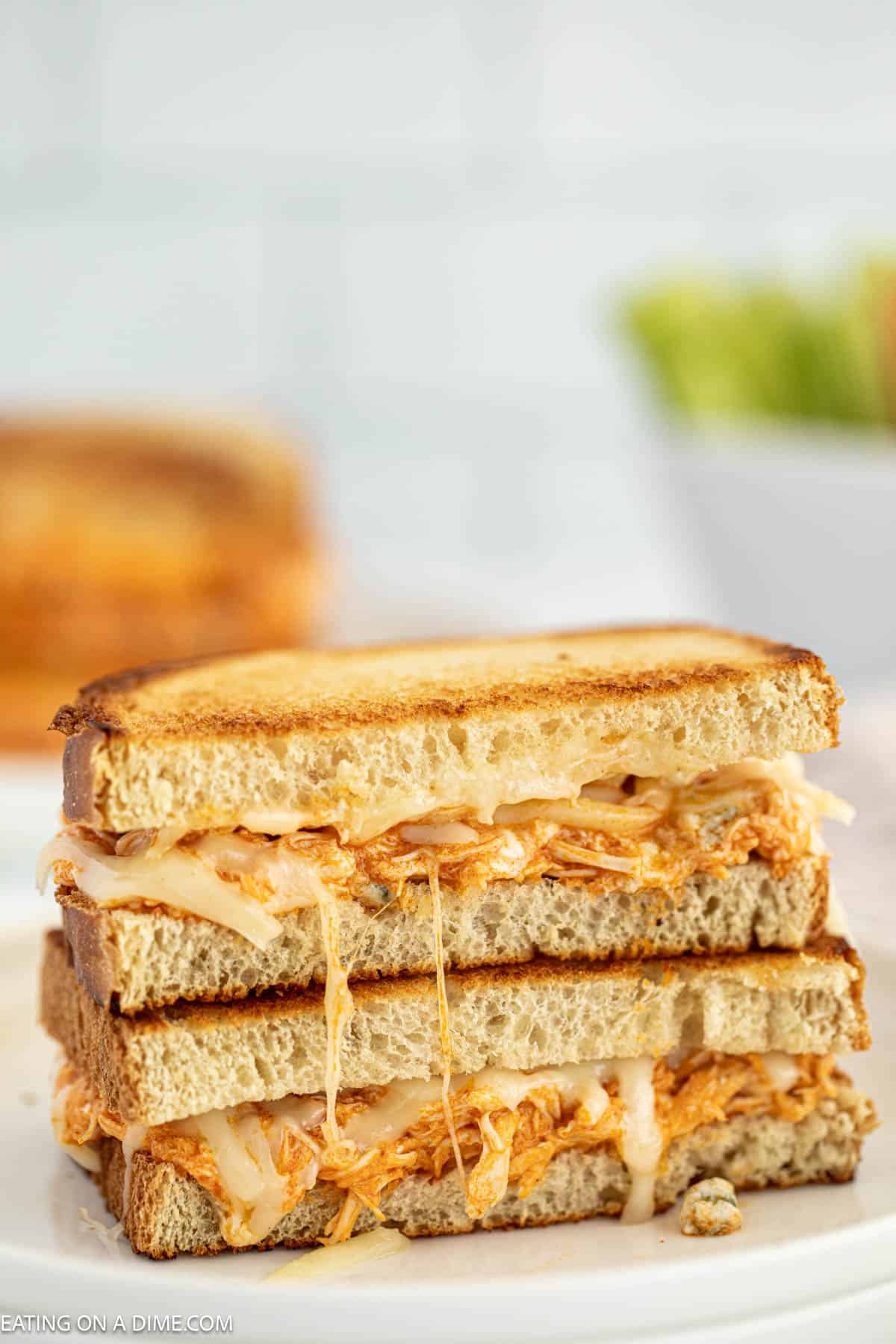 Grilled Buffalo Chicken Sandwich Stacked