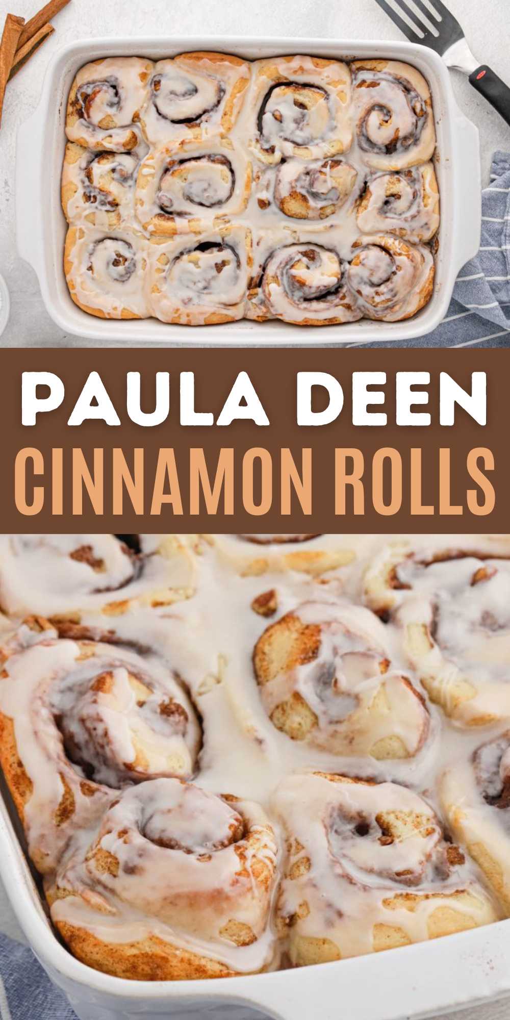 Paula Deen Cinnamon Rolls is the cinnamon roll recipes to make. It loaded with amazing flavor and simple to make. Cinnamon rolls is the perfect way to start the day. Add a side of bacon and fresh fruit for a complete breakfast idea. #eatingonadime #pauladeencinnamonrolls #cinnamonrollsrecipe