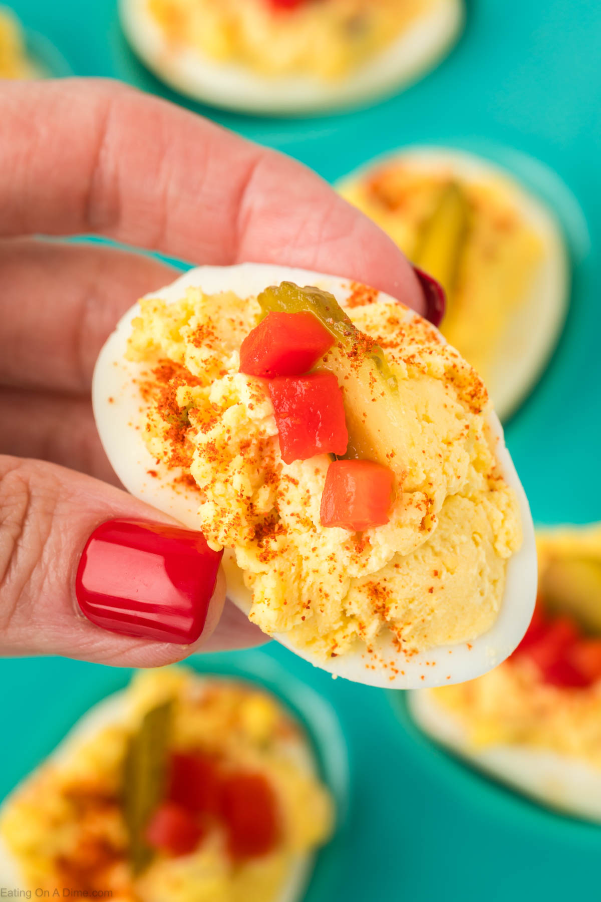 Close up image of Deviled Eggs