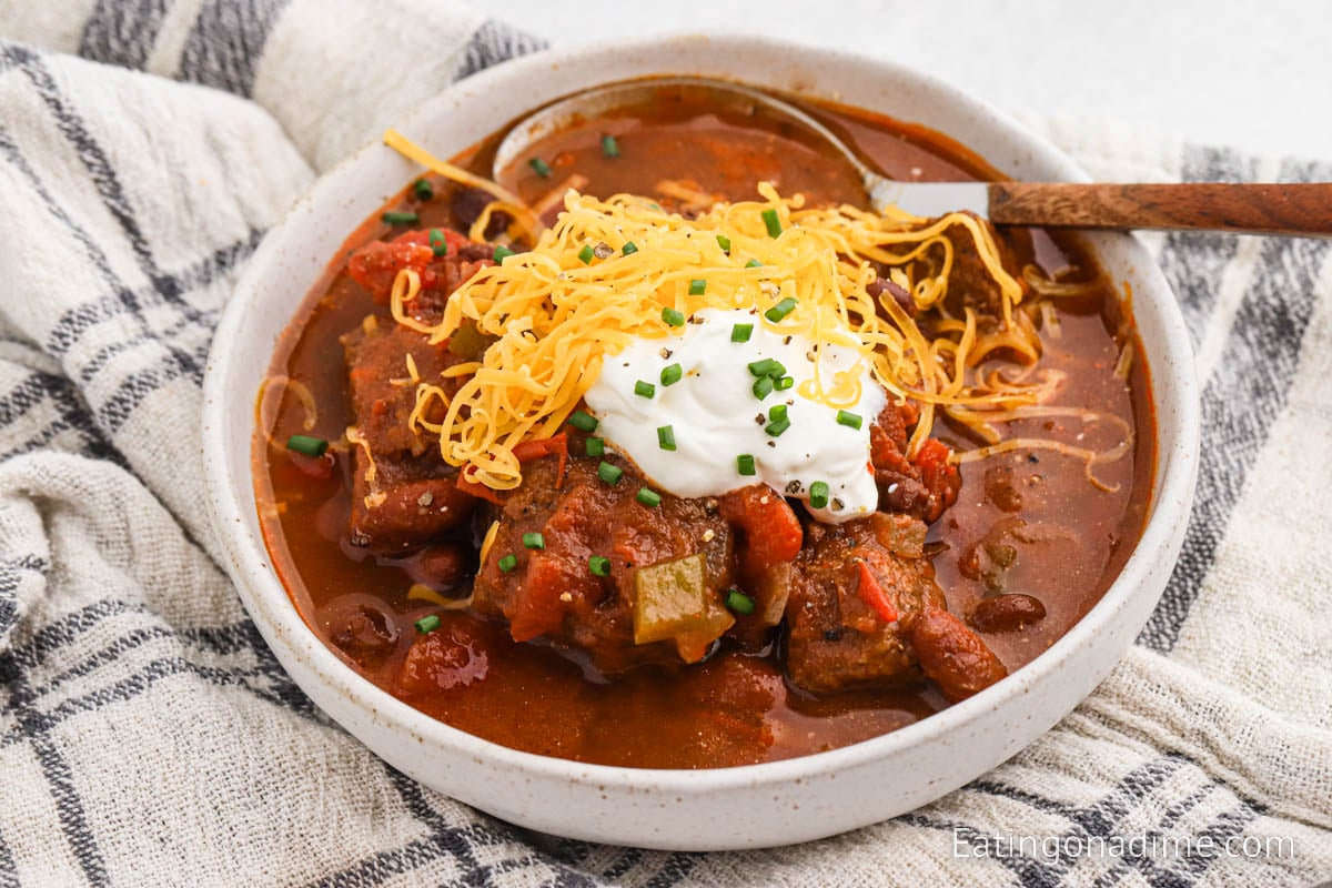 Slow Cooker Brisket Chili Eating on a Dime