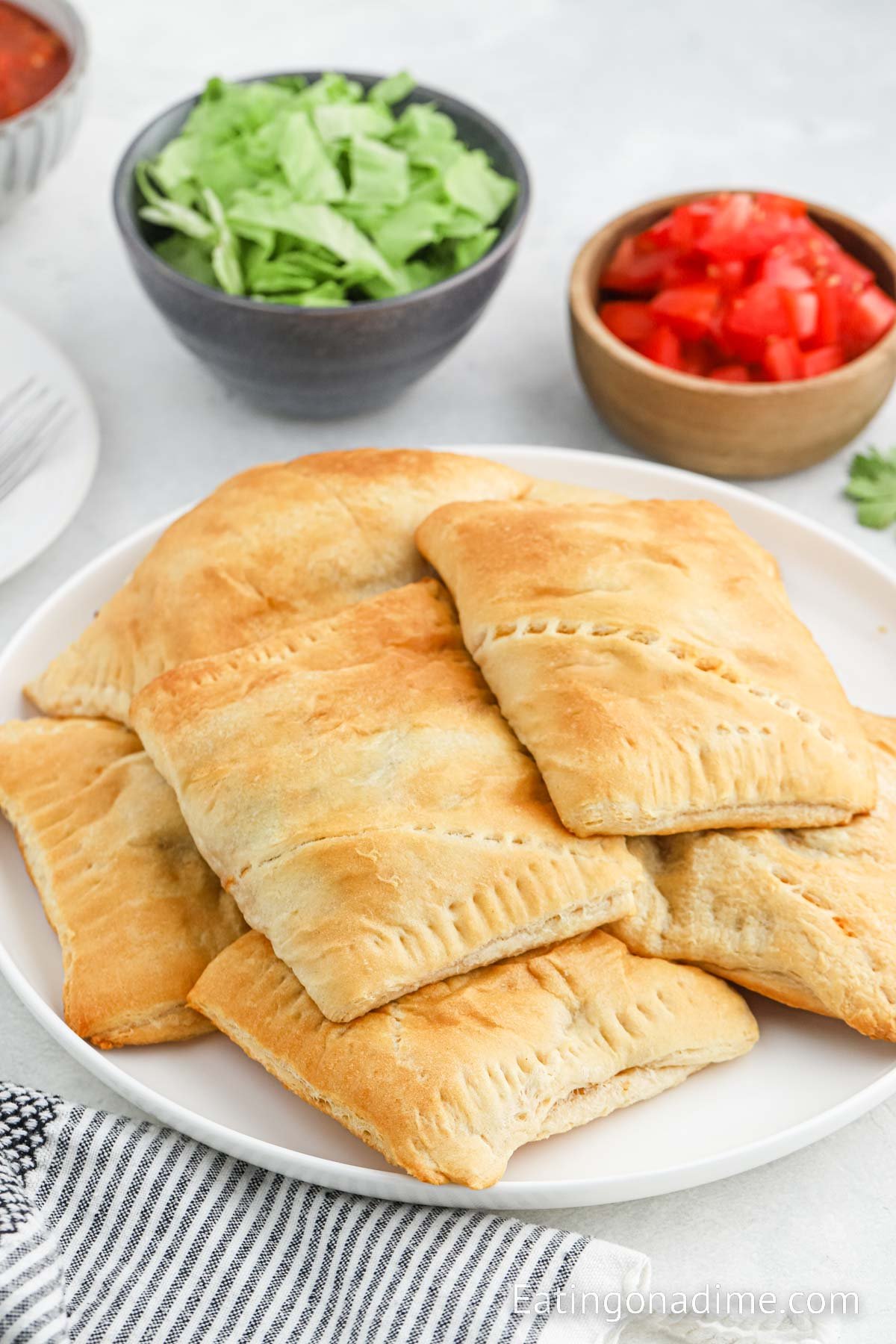 Taco Pockets stacked on a plate