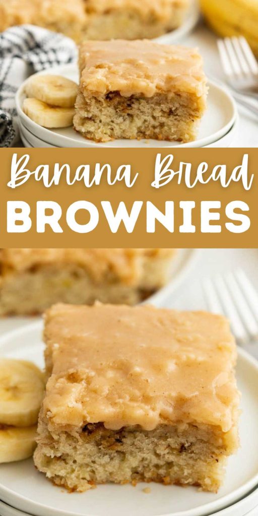 If you love banana bread, then you need to make this Banana Bread Brownies. This bread is moist, delicious, and full of banana flavor. These banana bread brownies can easily be customized to what you prefer. You can serve with vanilla ice cream or enjoy with your morning coffee. #eatingonadime #bananabreadbrownies #bananabread