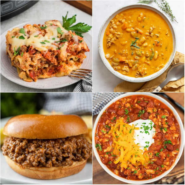 Make these ground turkey crock pot recipes that are delicious. We’ve rounded up the 45 best ground turkey crock pot recipes for a busy weeknight. Spend a wonderful dinner with your family by making these crock pot recipes with ground turkey. #eatingonadime #groundturkeycrockpotrecipes #groundturkeyrecipes