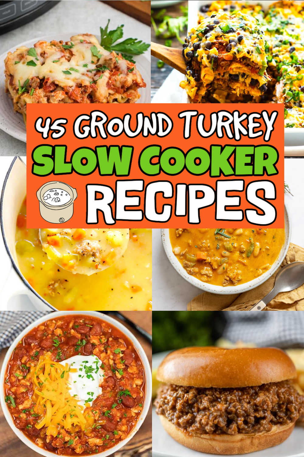 Make these ground turkey crock pot recipes that are delicious. We’ve rounded up the 45 best ground turkey crock pot recipes for a busy weeknight. Spend a wonderful dinner with your family by making these crock pot recipes with ground turkey. #eatingonadime #groundturkeycrockpotrecipes #groundturkeyrecipes