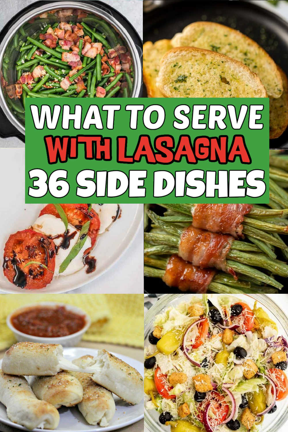 Make the best side dishes for lasagna that are easy and tasty. Learn 55 lasagna side dishes that will complete your meal. These easy side dish ideas will jazz up your lasagna dinner. Whether you want something light, something heavy, or something healthy, we have something for everyone. #eatingonadime #sidedishesforlasagna #lasagnasidedishes