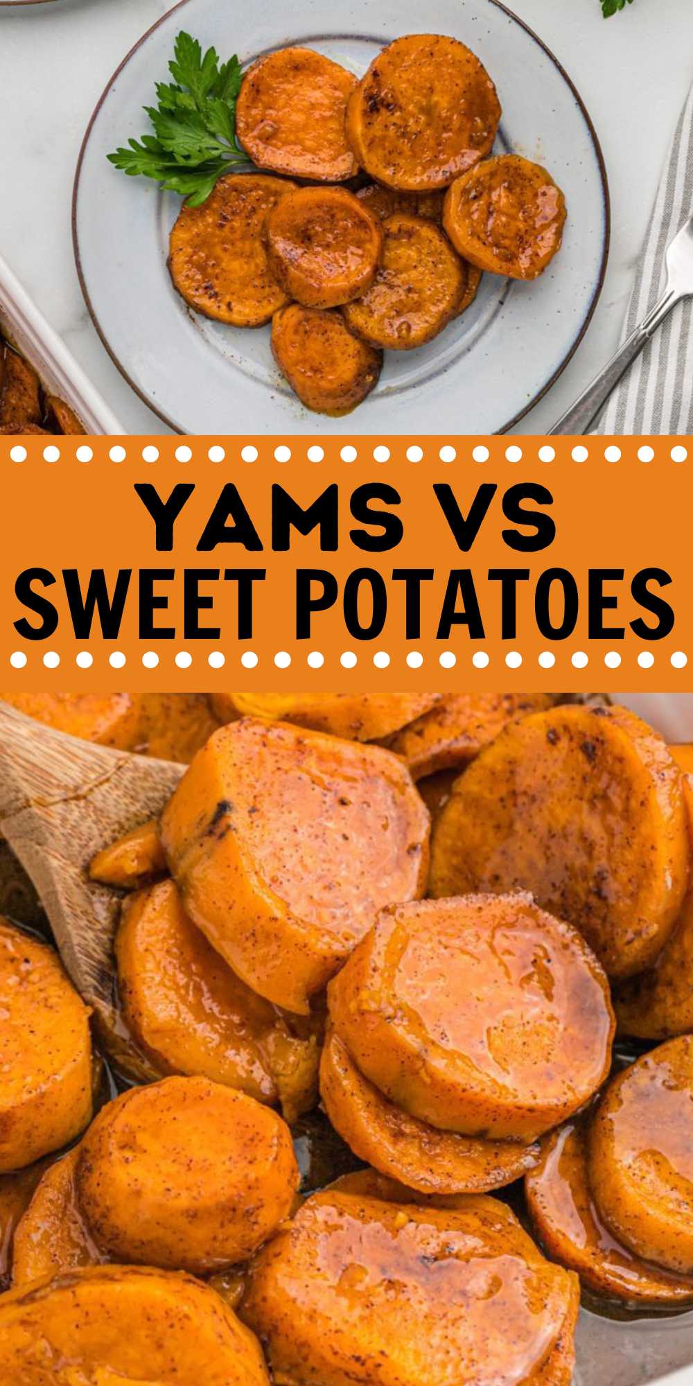 "What is the difference between yams vs sweet potatoes?" We will explain the difference so you can pick the right one for recipes. Many people are actually confused if yams and sweet potatoes are two different types of vegetables or the same. In a nutshell: no, they are not the same. #eatingonadime #yamsvssweetpotatoes #yams #sweetpotatoes