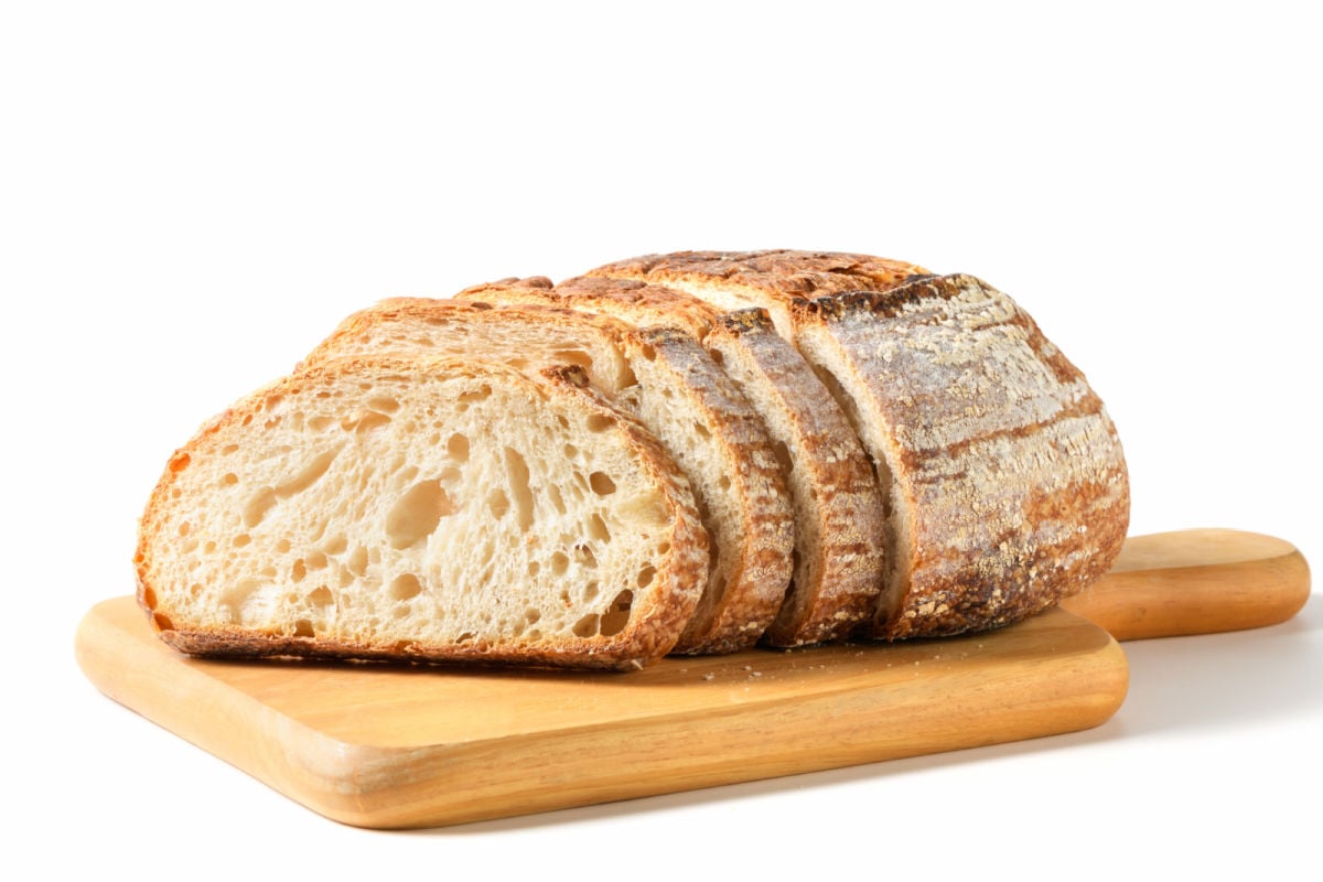Close up image of sourdough bread