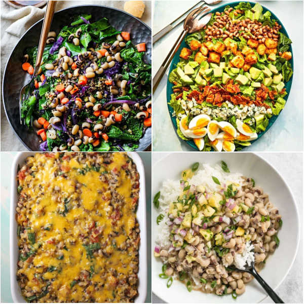 These Black Eyed Peas recipes are perfect to serve on New Years Day and all year long. Their are many ways to make these recipes. We love to add in smoked ham and more. #eatingonadime #blackeyedpeasrecipe #blackeyedpeas