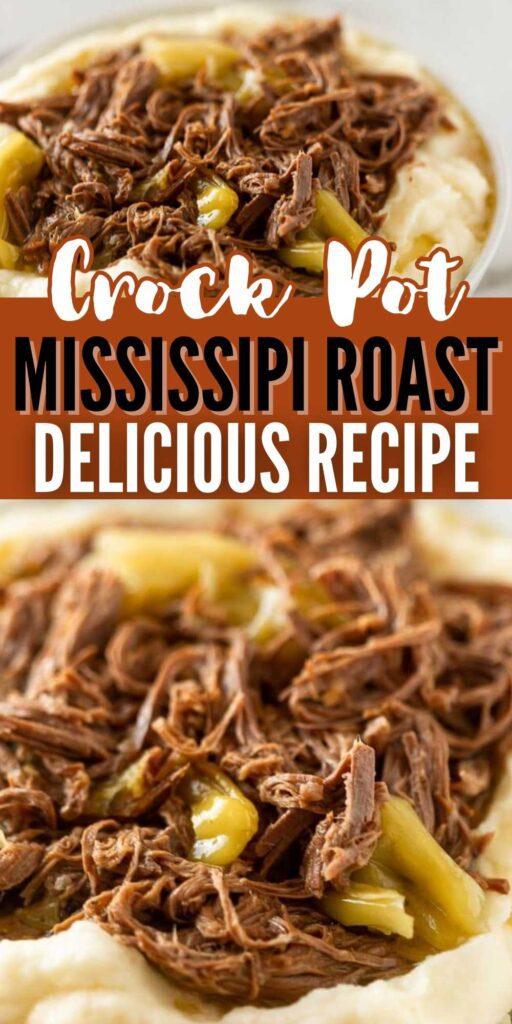 This Mississippi Pot Roast Recipe is so simple and delicious! This crock pot Mississippi Pot Roast recipes ie easy and low carb! You are going to love this original Italian Slow Cooker Mississippi Roast - it is the best and is healthy too! #eatingonadime #crockpotrecipes #slowcookerrecipes #easyrecipes 